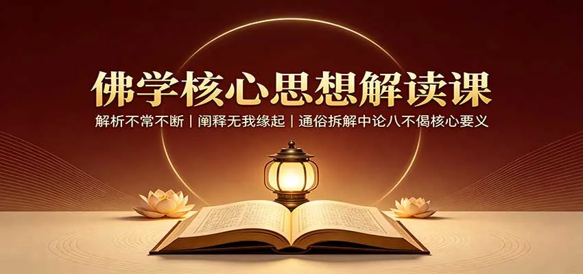 佛学核心思想解读课：解析不常不断，阐释无我缘起，通俗拆解中论八不偈核心要义-706资源网