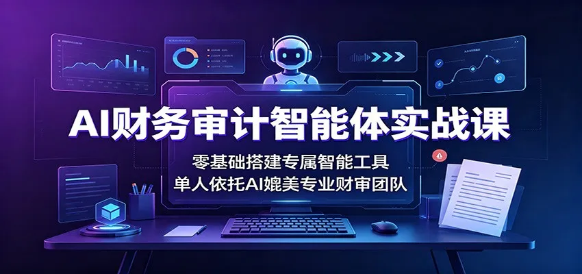 AI财务审计智能体实战课：零基础搭建专属智能工具，单人依托AI媲美专业财审团队-706资源网