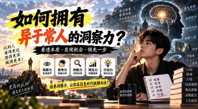 某公众号付费文章：如何拥有异于常人的洞察力？-706资源网