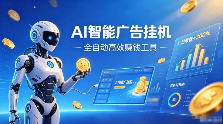AI智能广告挂G，在家自动賺收益，全程无需人工操作、不用直播、不用拉人【揭秘】-706资源网