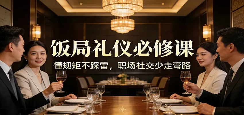 公众号收费文章：《饭局礼仪必修课：懂规矩不踩雷，职场社交少走弯路》-706资源网