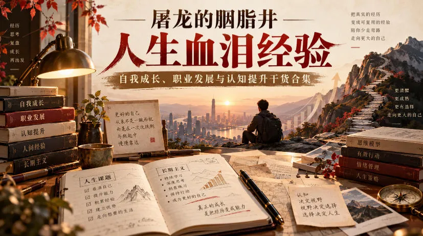 屠龙的胭脂井人生血泪经验｜自我成长、职业发展与认知提升干货合集【文档】-706资源网
