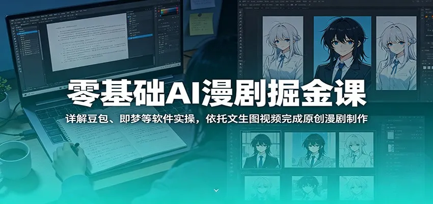 零基础AI漫剧掘金课：详解豆包、即梦等软件实操，依托文生图视频完成原创漫剧制作-706资源网