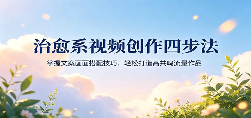 治愈系视频创作四步法：掌握文案画面搭配技巧，轻松打造高共鸣流量作品-706资源网
