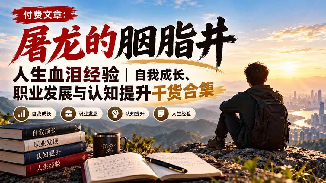 （20943期）付费文章：屠龙的胭脂井人生血泪经验｜自我成长、职业发展与认知提升干货合集-706资源网