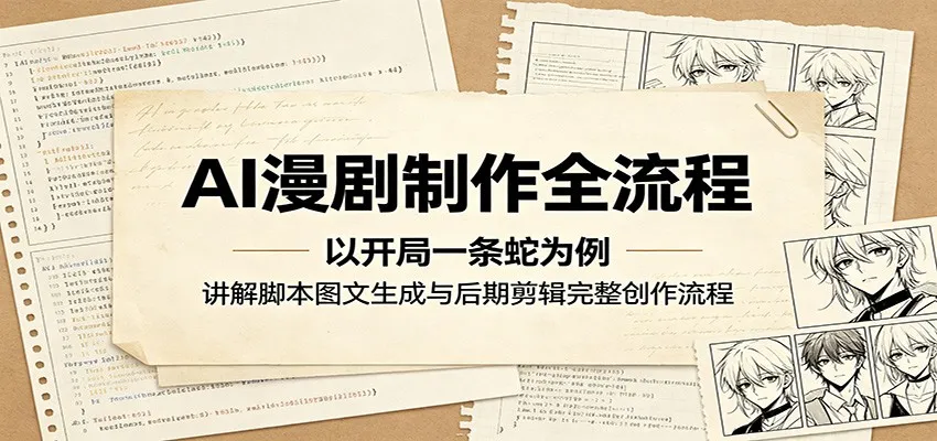 AI漫剧制作全流程:以开局一条蛇为例,讲解脚本图文生成与后期剪辑完整创作流程-706资源网