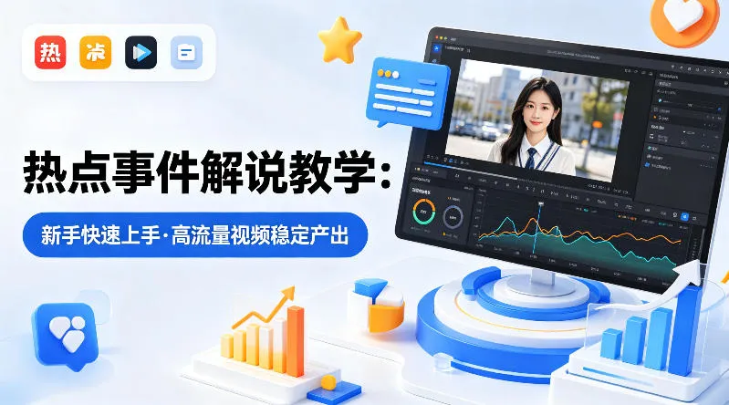 某大V的热点事件解说教学，新手也能快速上手，稳定产出高流量解说视频-706资源网