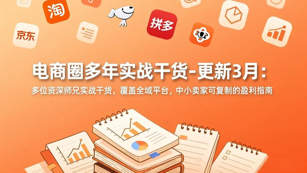 电商圈多年实战干货-更新3月：多位资深师兄实战干货，覆盖全域平台，中小卖家可复制的盈利指南-706资源网
