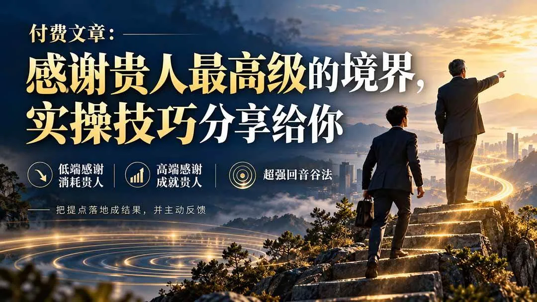 （20871期）付费文章：感谢贵人最高级的境界，实操技巧分享给你-706资源网