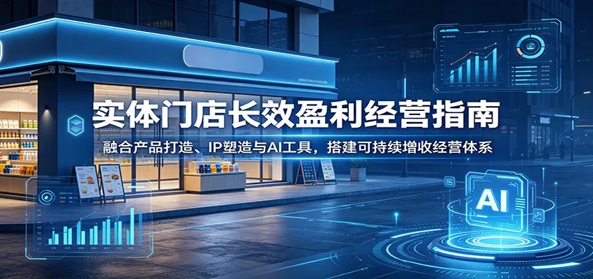 实体门店长效盈利经营指南：融合产品打造、IP塑造与AI工具，搭建可持续增收经营体系-706资源网