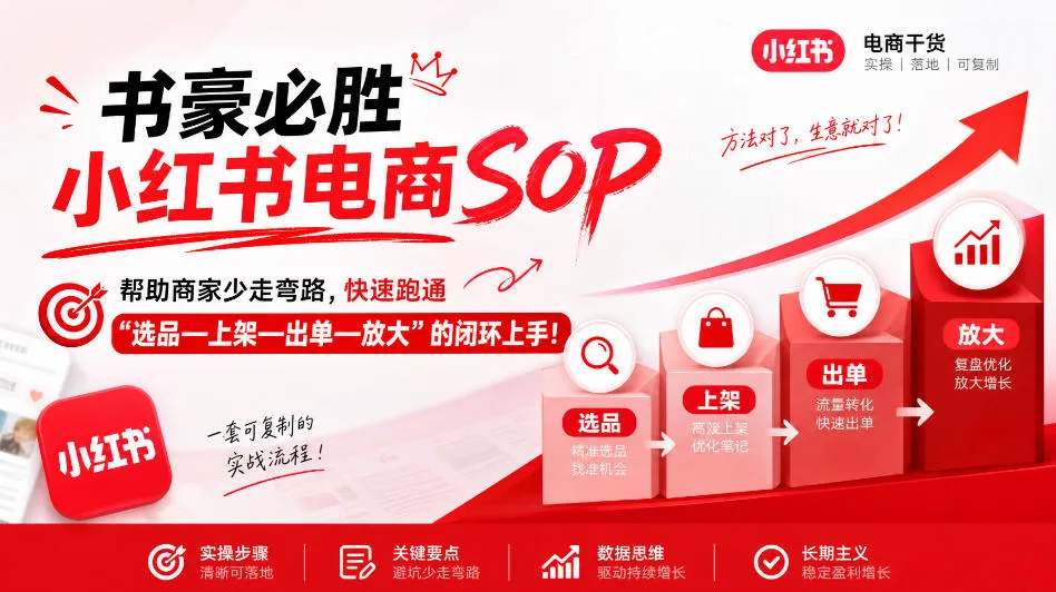 书豪必胜小红书电商sop，帮助商家少走弯路，快速跑通”选品—上架—出单—放大”的闭环（更新9月）-706资源网