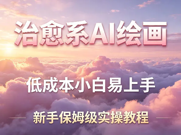 治愈系AI绘画提示词项目，低成本小白易上手，每天10分钟，新手保姆级实操教程-706资源网