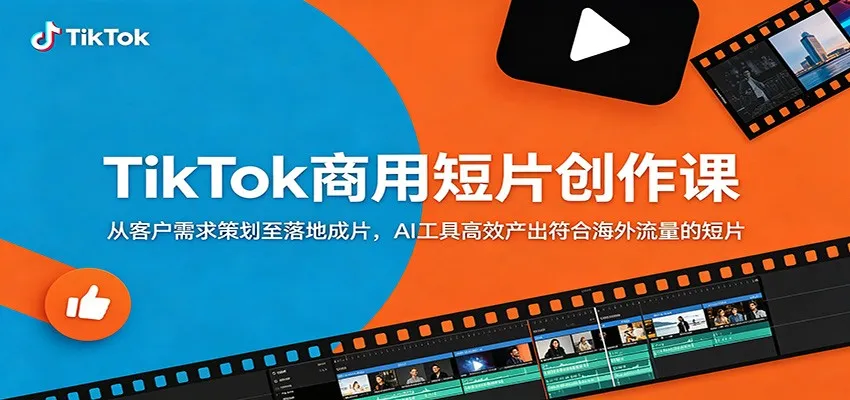 TikTok商用短片创作课：从客户需求策划至落地成片，AI工具高效产出符合海外流量的短片-706资源网