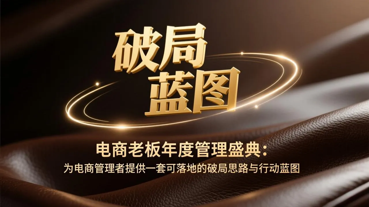 电商老板年度管理盛典：为电商管理者提供一套可落地的破局思路与行动蓝图-706资源网