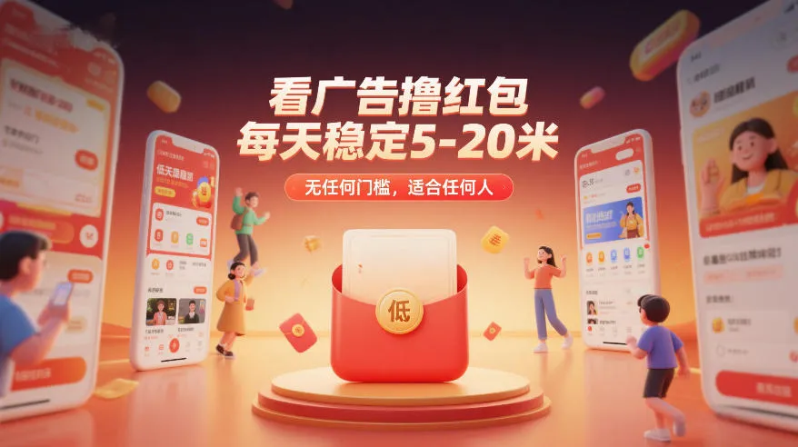 看广告撸红包，每天稳定5-20米，无任何门槛，适合任何人-706资源网
