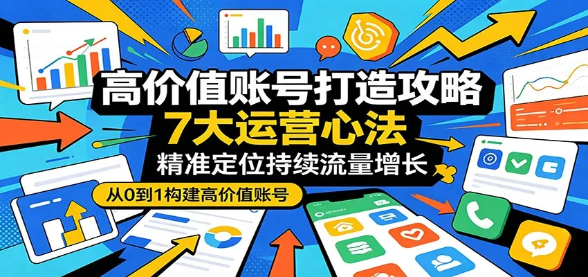 高价值账号打造攻略：7大运营心法，精准定位持续流量增长-706资源网