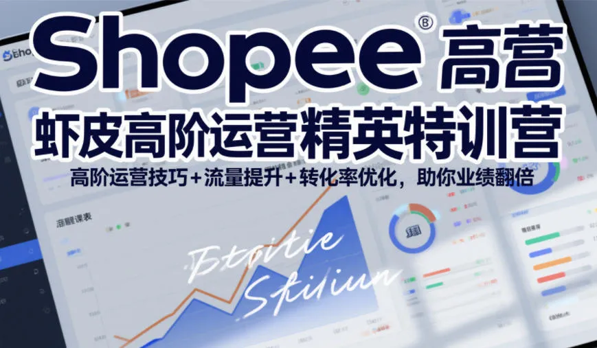 Shopee虾皮高阶运营精英特训营,高阶运营技巧+流量提升+转化率优化,助你业绩翻倍(更新26年5月)