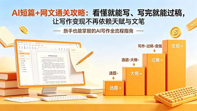 AI短篇+网文通关攻略-更新：看懂就能写、写完就能过稿，让写作变现不再依赖天赋与文笔-706资源网