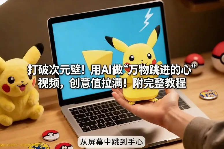 打破次元壁！用AI做【万物跳进手心】视频，创意值拉满！附完整教程-706资源网