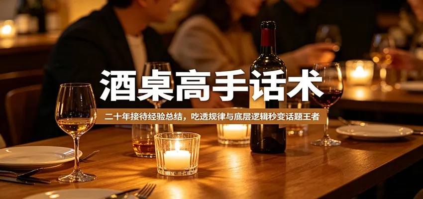 酒桌高手话术：二十年接待经验总结，吃透规律与底层逻辑秒变话题王者-706资源网
