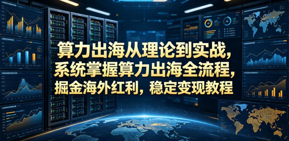 算力出海从理论到实战,系统掌握算力出海全流程,掘金海外红利,稳定变现教程-706资源网