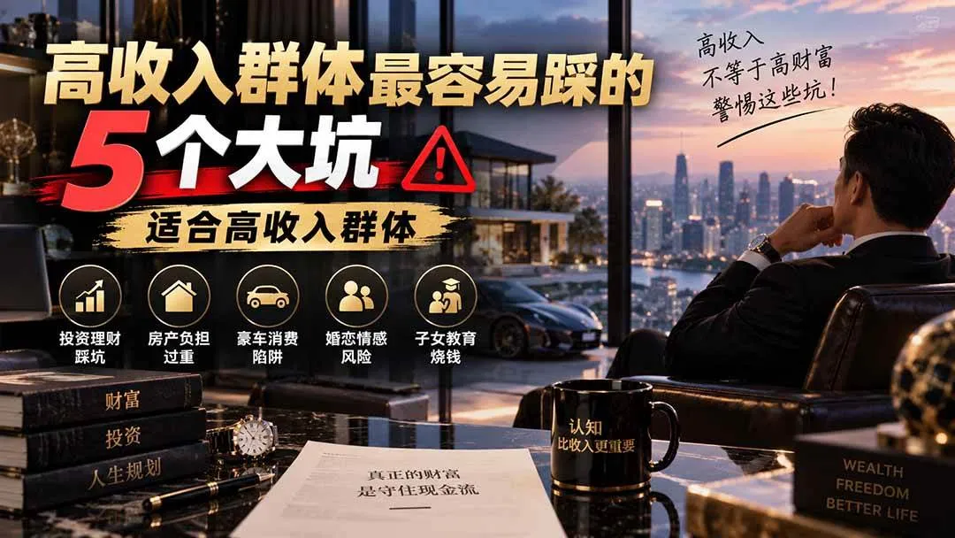 （20289期）付费文章：高收入群体最容易踩的5个大坑，适合高收入群体-706资源网