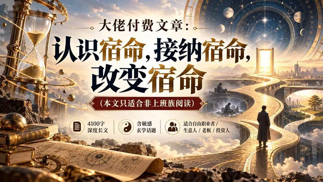 (20673期)【无水印】大佬付费文章:认识宿命,接纳宿命,改变宿命(本文只适合非上班族阅读)-706资源网