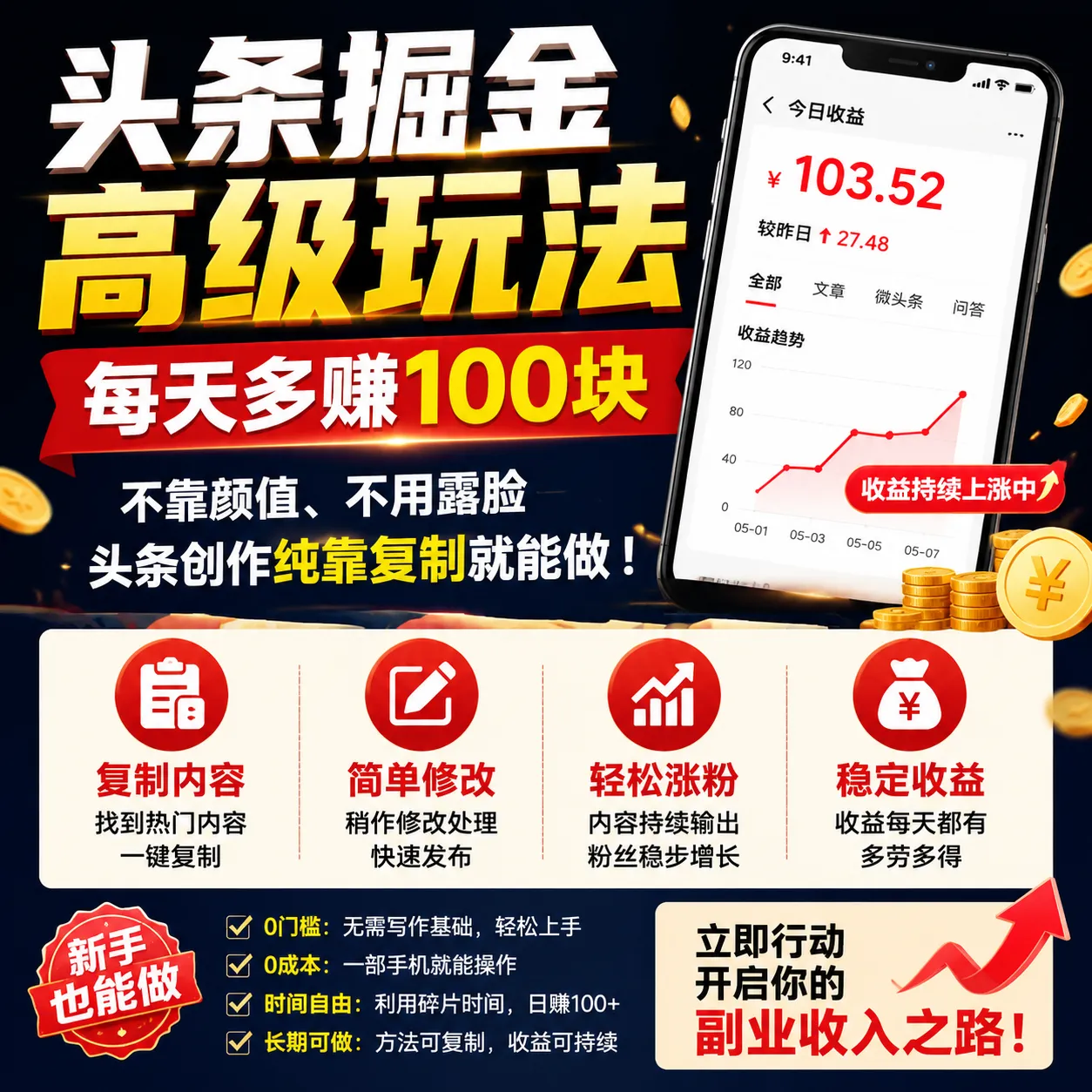 每天多賺100+,不看颜值,靠复制-706资源网