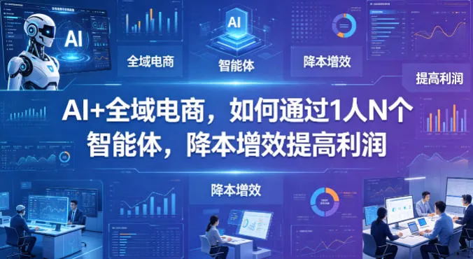 AI+全域电商，如何通过1人N个智能体，降本增效提高利润-706资源网