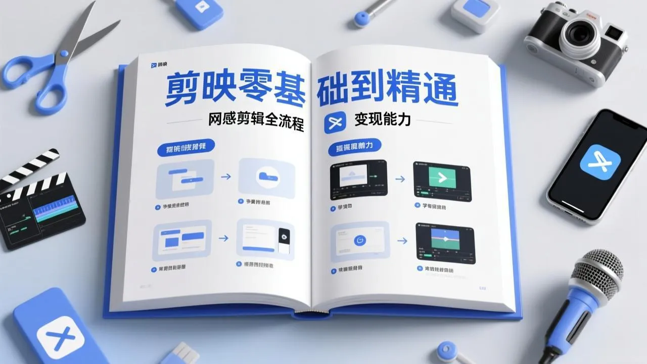 剪映零基础也能快速上手，从入门到精通掌握网感剪辑全流程，掌握能直接变现的剪辑能力-706资源网