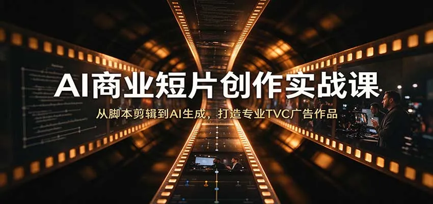 AI商业短片创作实战课：从脚本剪辑到AI生成，打造专业TVC广告作品-706资源网