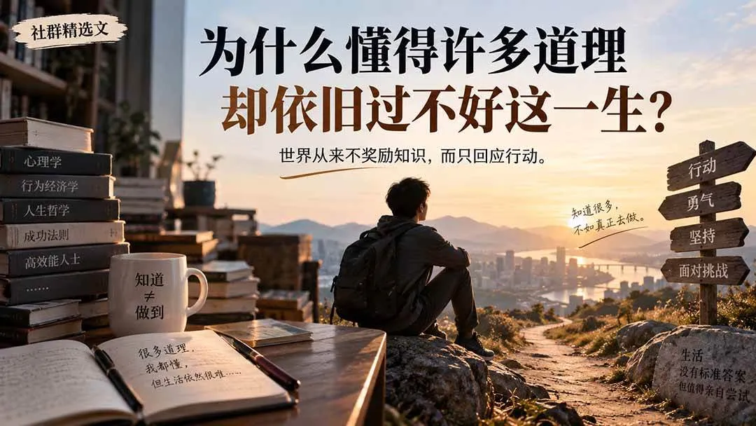 (20462期)社群精选文:为什么懂得许多道理却依旧过不好这一生?-706资源网