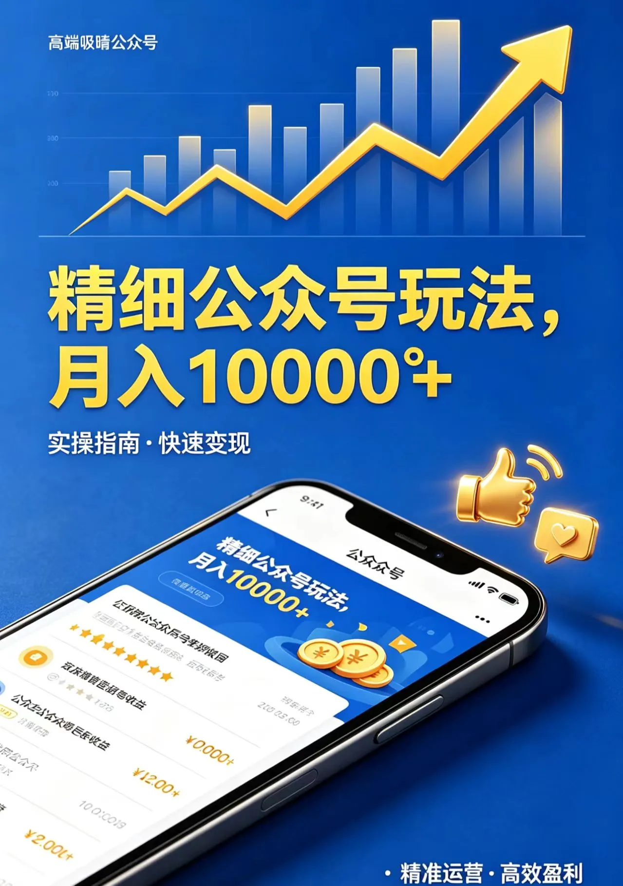 精细公众号玩法，月入10000+，实操指南，快速变现-706资源网