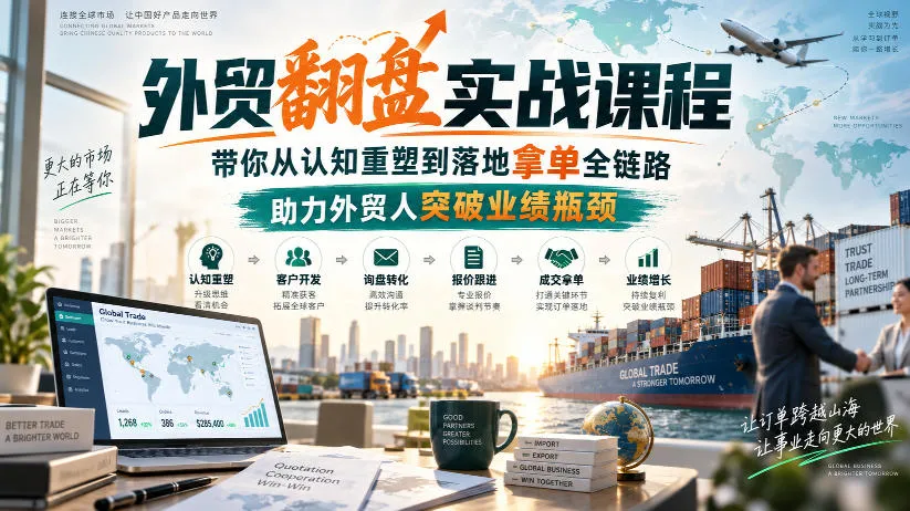 外贸翻盘实战课程,带你从认知重塑到落地拿单全链路,助力外贸人突破业绩瓶颈-706资源网