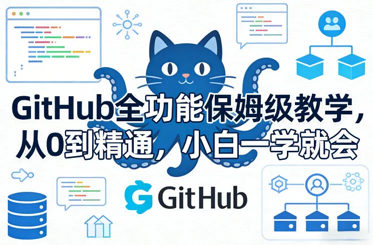 GitHub全功能保姆级教学，从0到精通，小白一学就会-706资源网