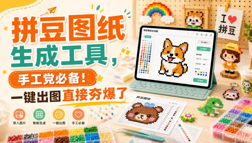 拼豆图纸生成工具，手工党必备！一键出图直接夯爆了-706资源网