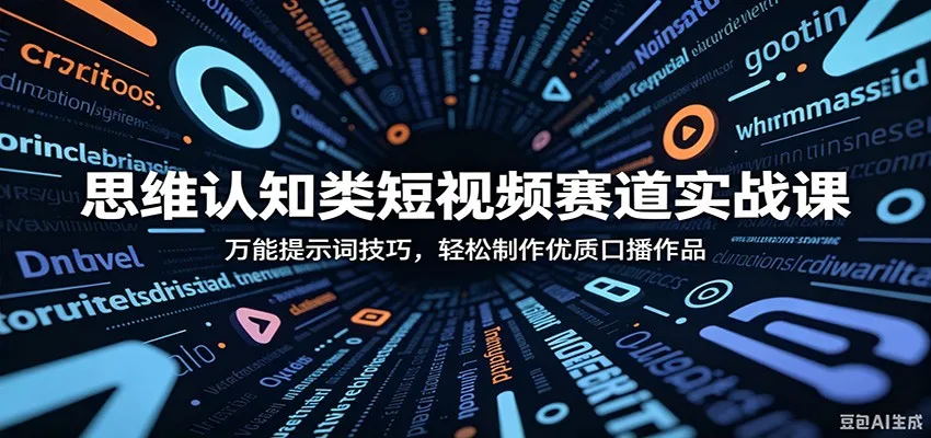 思维认知类短视频赛道实战课:万能提示词技巧,轻松制作优质口播作品-706资源网