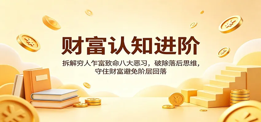 财富认知进阶：拆解穷人乍富致命八大恶习，破除落后思维，守住财富避免阶层回落-706资源网