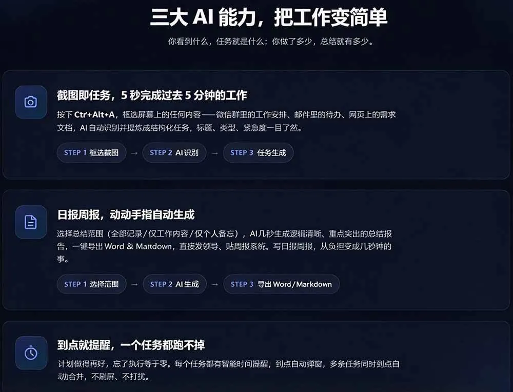 (20697期)天天写日报周报写到头疼?截图一键选屏幕内容,AI 自动把它变成结构化任务,极简工作日记-706资源网