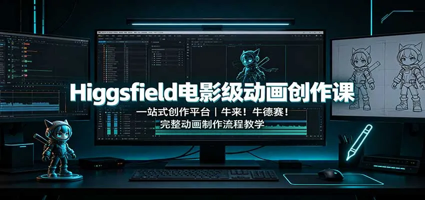 Higgsfield电影级动画创作课：一站式创作平台，牛来！牛德赛！完整动画制作流程教学-706资源网