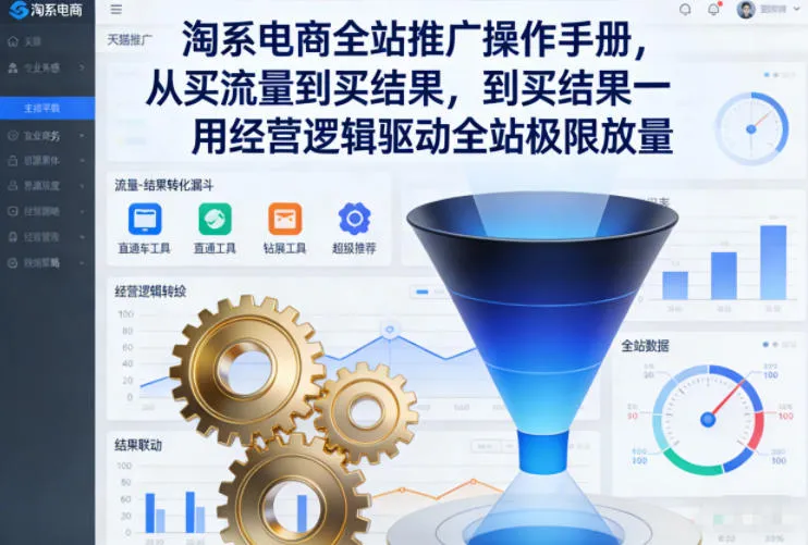 淘系电商全站推广操作手册，从买流量到买结果一用经营逻辑驱动全站极限放量-706资源网