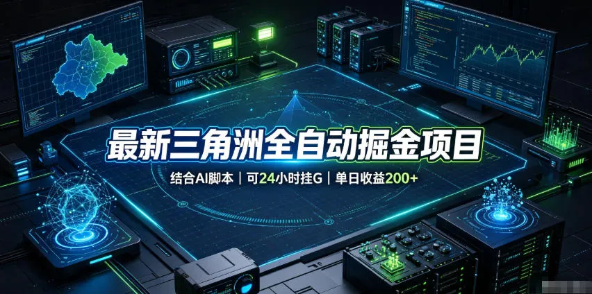 最新三角洲全自动掘金项目，结合AI脚本，可24小时挂G，单日收益200+【揭秘】-706资源网