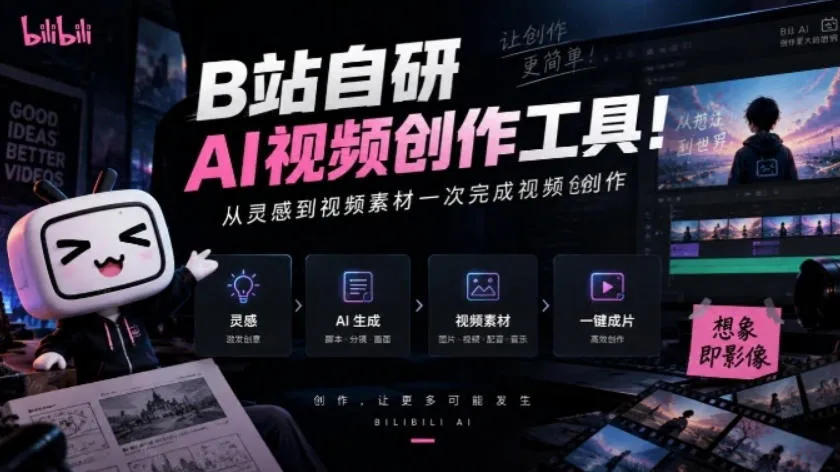 B站自研AI视频创作工具!不会写剧本、拆分镜?也可从灵感到视频素材一次完成视频创作,updream