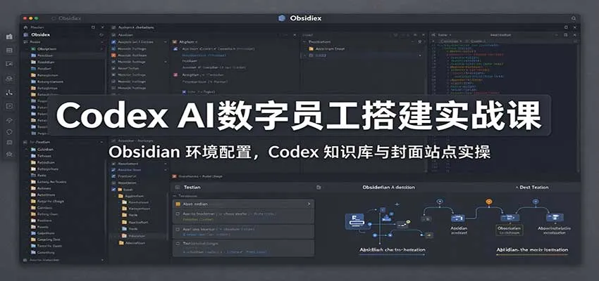 Codex AI数字员工搭建实战课：Obsidian 环境配置，Codex 知识库与封面站点实操-706资源网