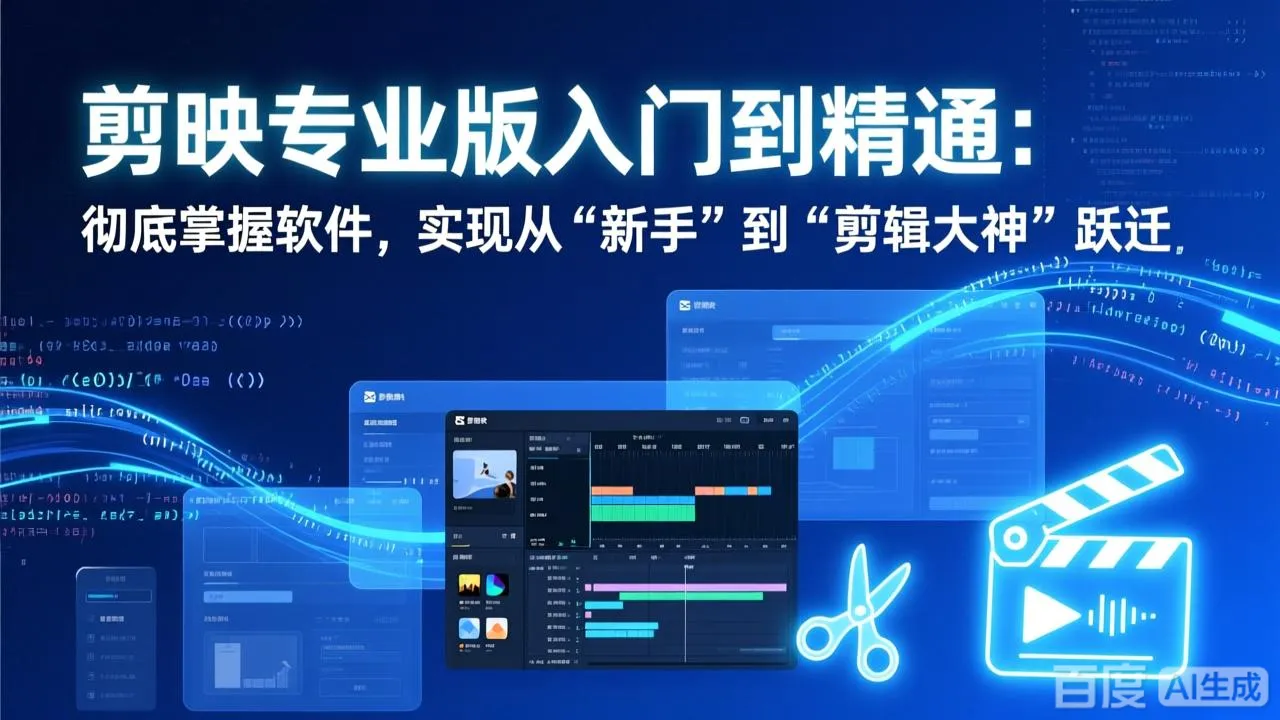 剪映专业版入门到精通：彻底掌握软件，实现从“新手”到“剪辑大神”跃迁-706资源网