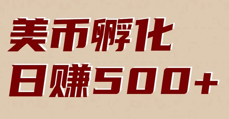 美币孵化项目：电脑全自动挂机赚美金，小白轻松上手-706资源网