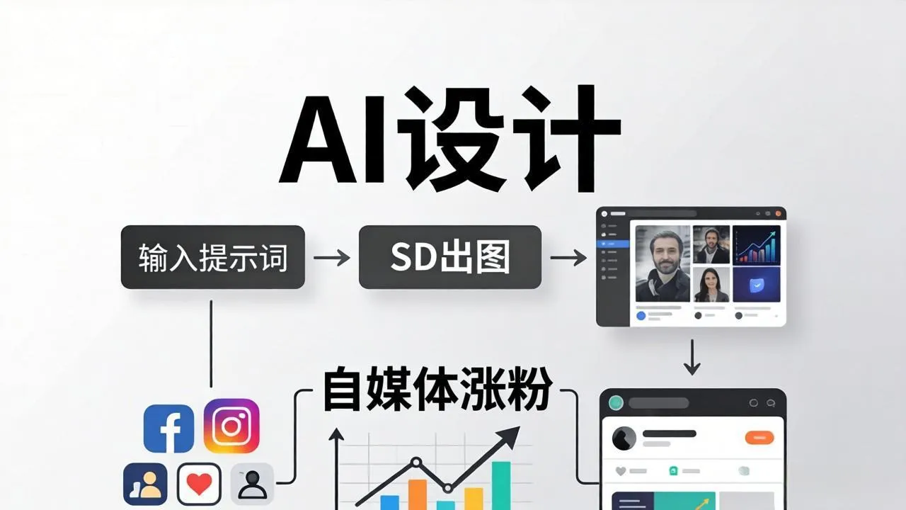 人人都是AI设计师：SD出图+自媒体涨粉一站教学，告别图文素材焦虑，AI设计让你轻松避开内卷-706资源网