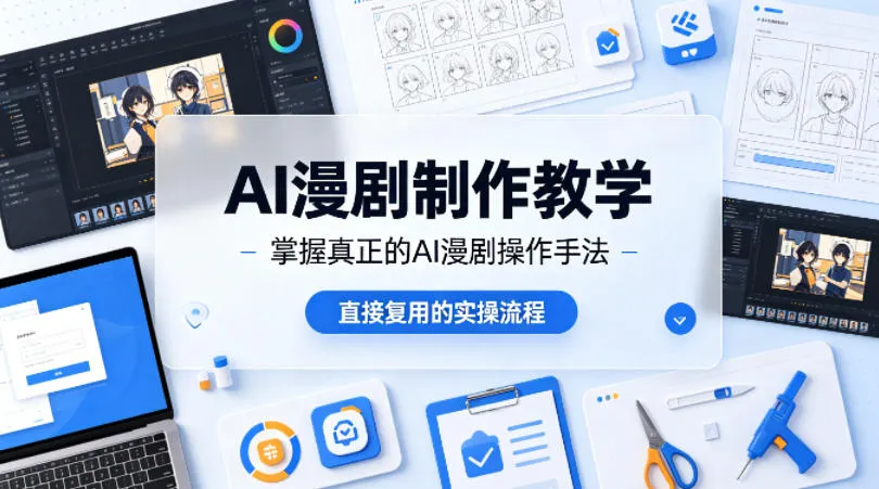 AI漫剧制作教学，带你掌握真正的AI漫剧操作手法，直接复用的实操流程-706资源网