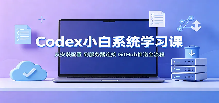 Codex小白系统学习课：小从安装配置，到服务器连接、GitHub推送全流程-706资源网