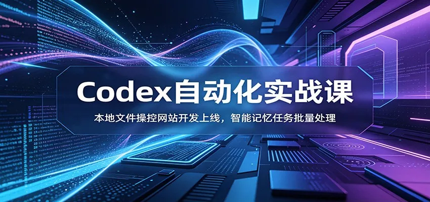 Codex自动化实战课：本地文件操控网站开发上线，智能记忆任务批量处理-706资源网